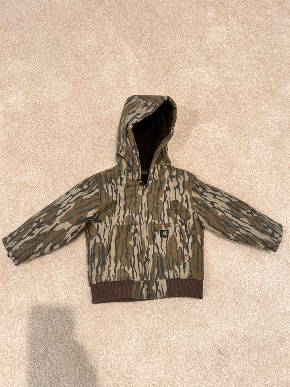 Carhartt Toddler Camo Hooded Jacket - Brown & Olive